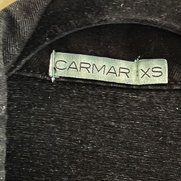 Carmar Thrashed Black Denim with rips and distressed Jacket Oversized XS - Picture 11 of 11